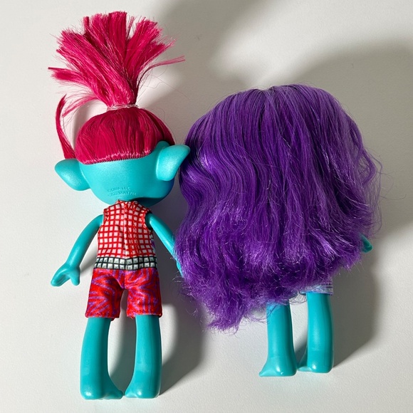 Dreamworks Troll Dolls Set Of 5 Queen Poppy Spruce Bruce Floyd (33Y) - Picture 3 of 9